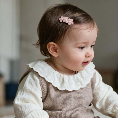 Barrettes bébé Rebelle Rose